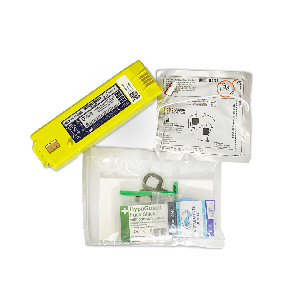 cardiac science g3 pads and battery bundle 1