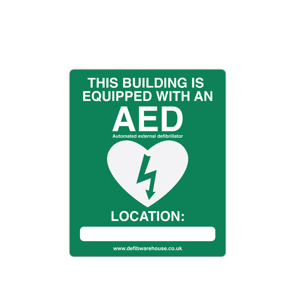 AED Location Wall Sign Self Adhesive Vinyl