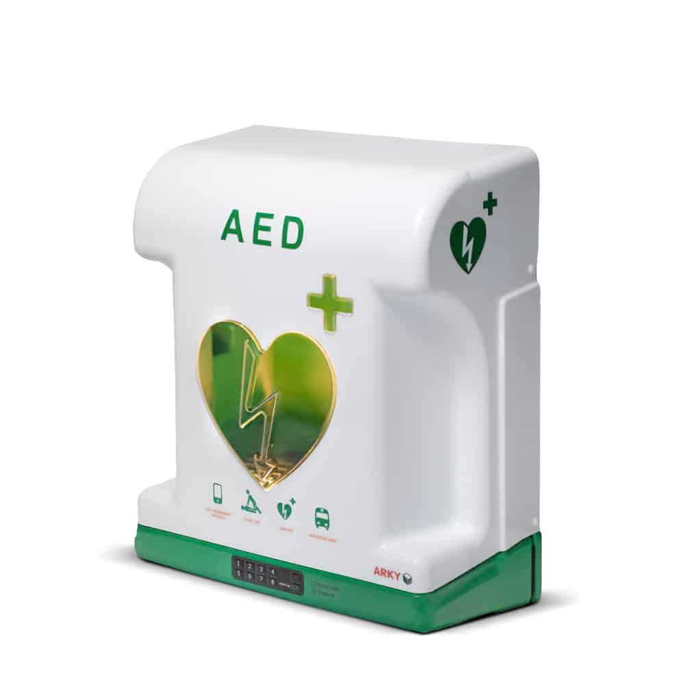 ARKY Core Plus Outdoor AED Cabinet c/w Heating - Side