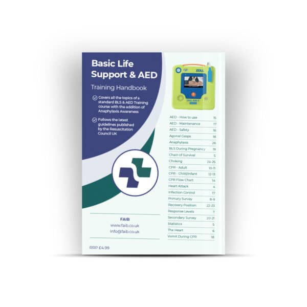Basic Life Support (BLS) and AED Training Book – Pack of 12 - Back
