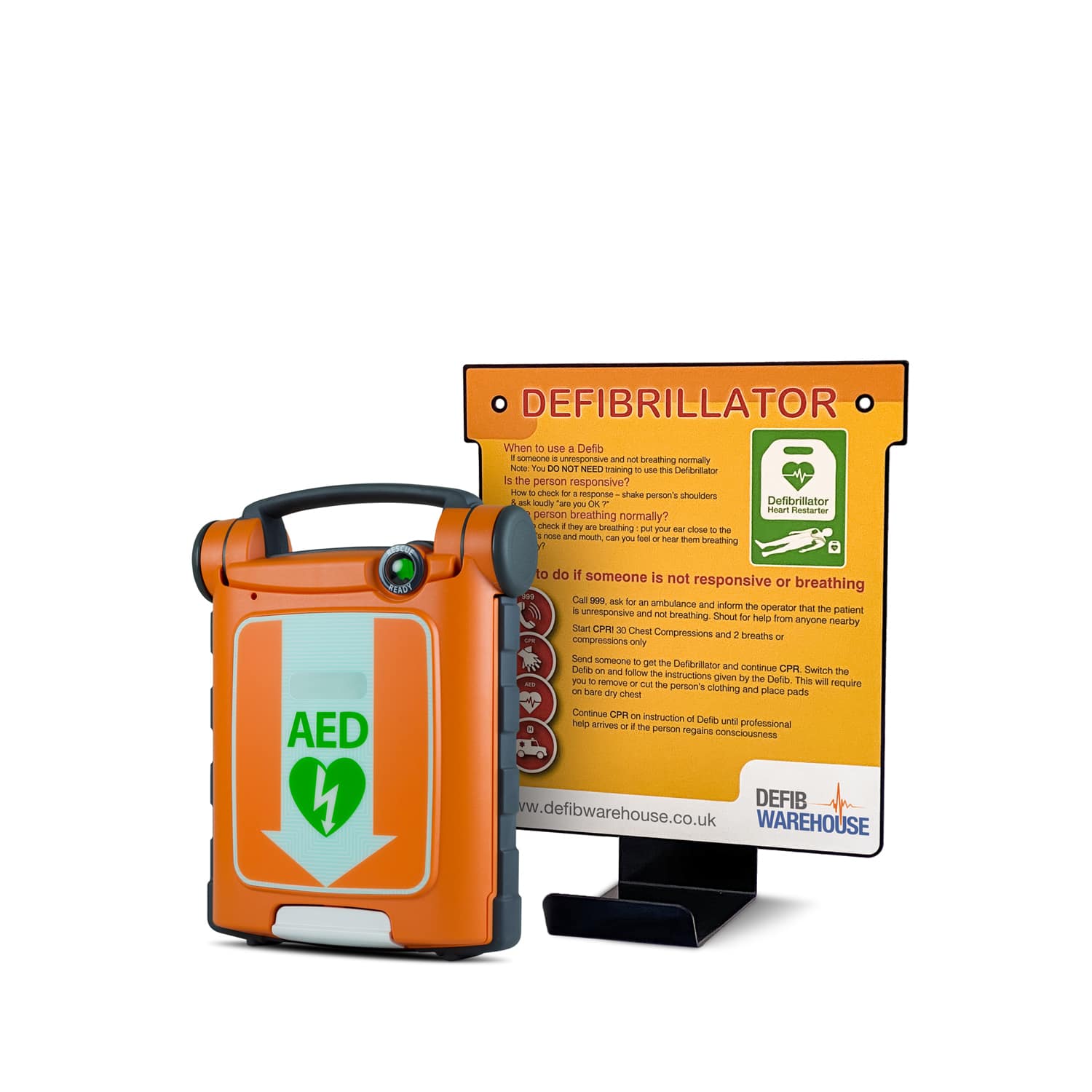 Cardiac Science Powerheart G5 CPRD Fully Automatic AED & Wall Hanger Package