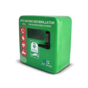 defibstore 4000 polycarbonate outdoor aed cabinet green