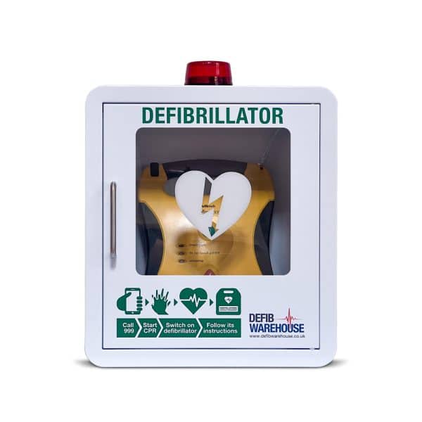Defibwarehouse Indoor Defibrillator AED Cabinet with Defibtech Defibrillator