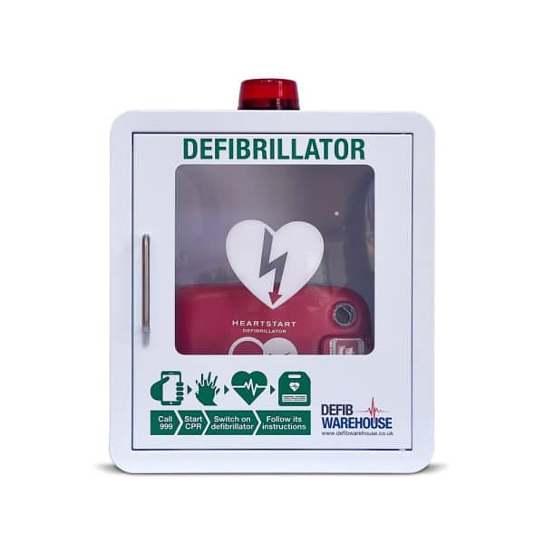 Defibwarehouse Indoor Defibrillator AED Cabinet with Philips FRx Defibrillator