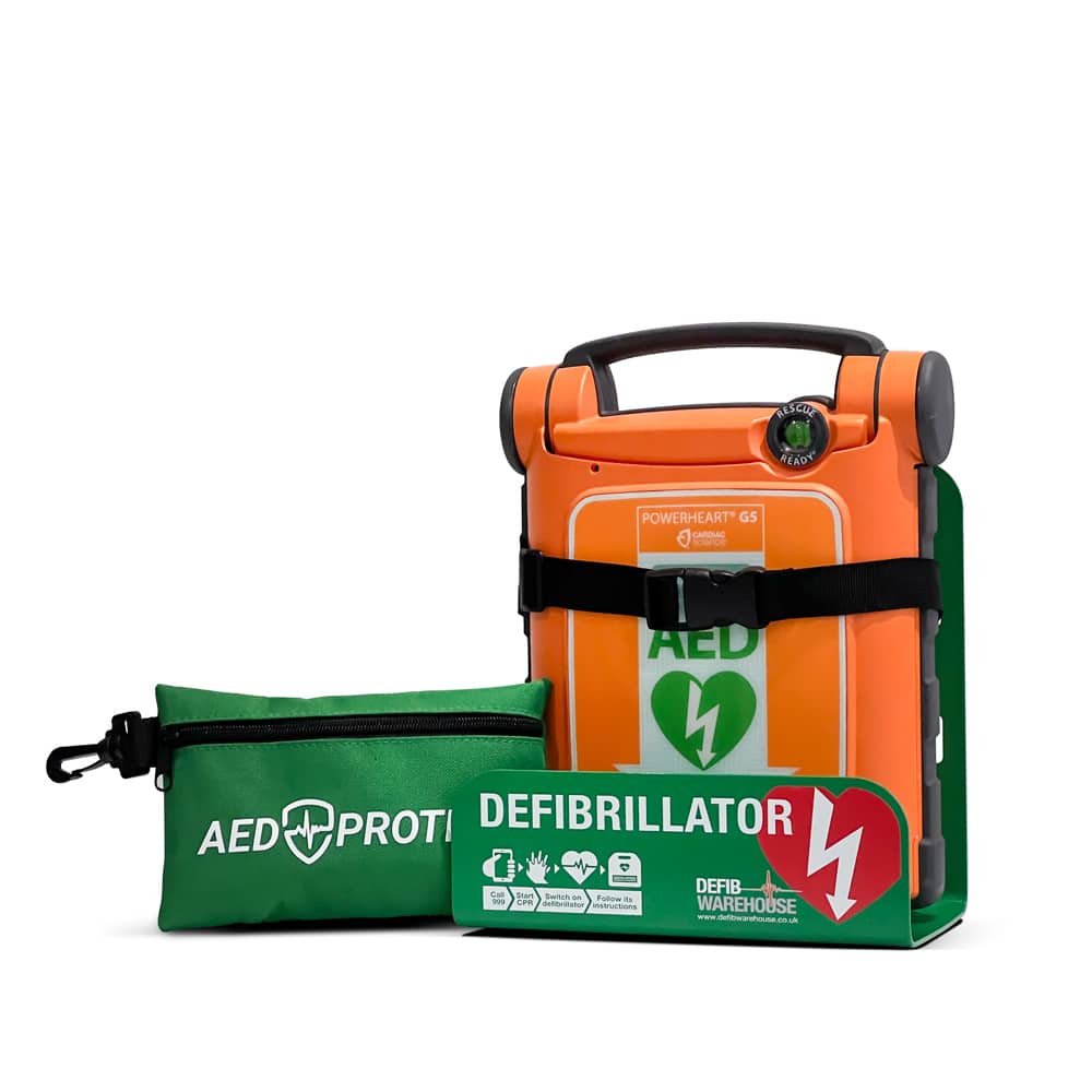 Defibwarehouse Powerheart G5 Fully Auto Indoor AED Package