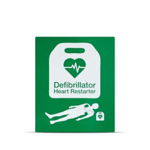 Heart Restarter Defibrillator Wall Sign Self Adhesive Vinyl