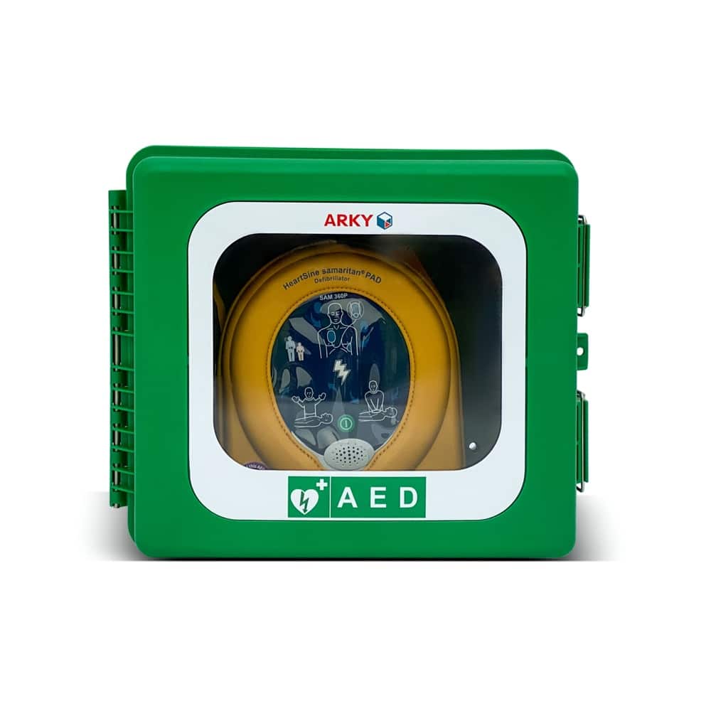 Heartsine Samaritan Pad 360P Fully-Auto Aed &Amp; Arky Outdoor Paediatric Package 3 HeartSine Samaritan PAD 360P Fully-Auto & Arky Outdoor AED Cabinet Package