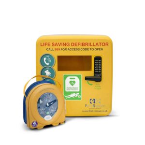 HeartSine Samaritan 360p Fully Auto AED & Defibstore 4000 locked Cabinet