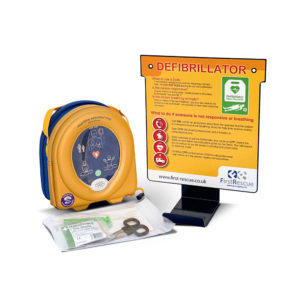 HeartSine 500P Defibrillator with CPR Advisor Wall Hanger Package