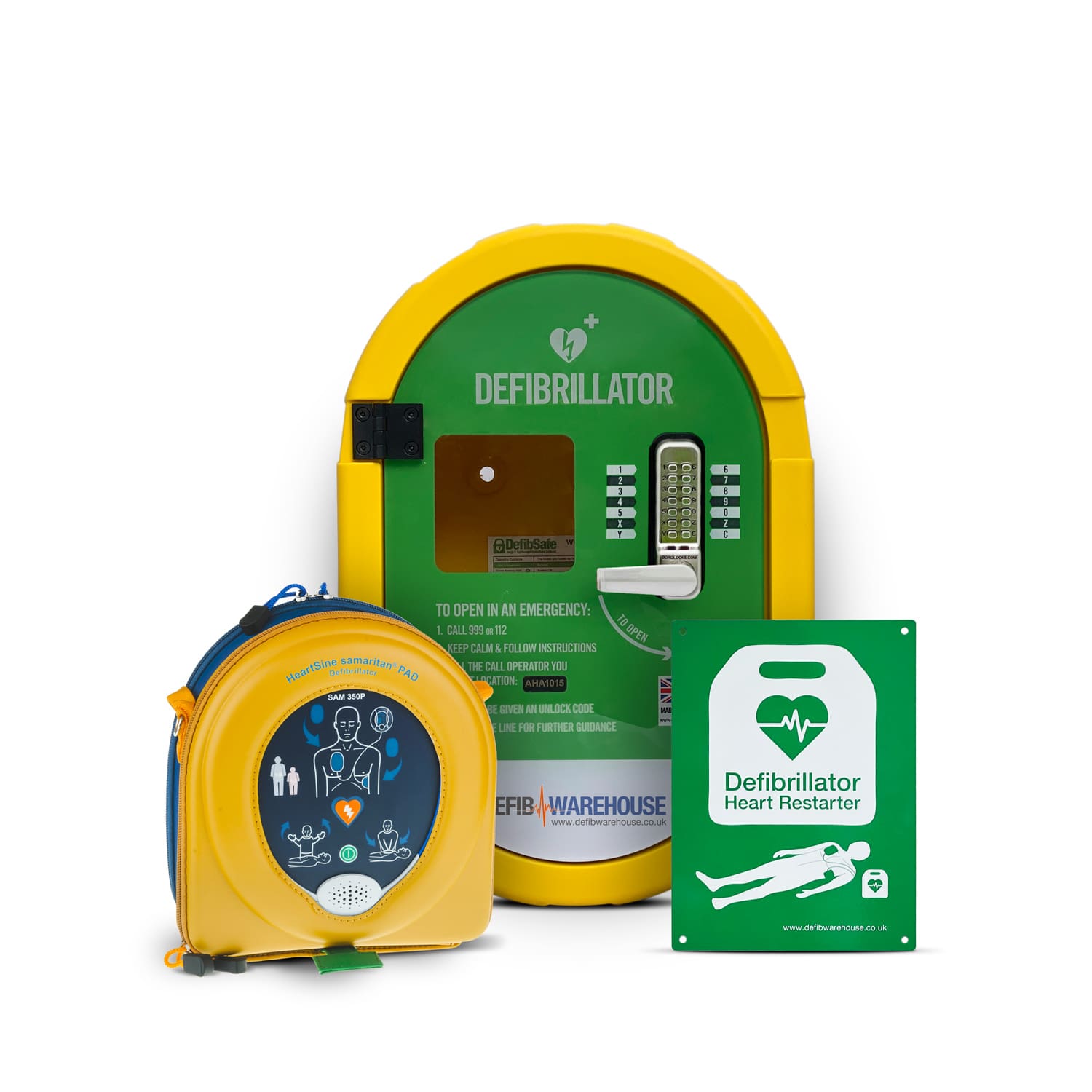 HeartSine Samaritan PAD 350P & Defibsafe 2 Locked Outdoor Package