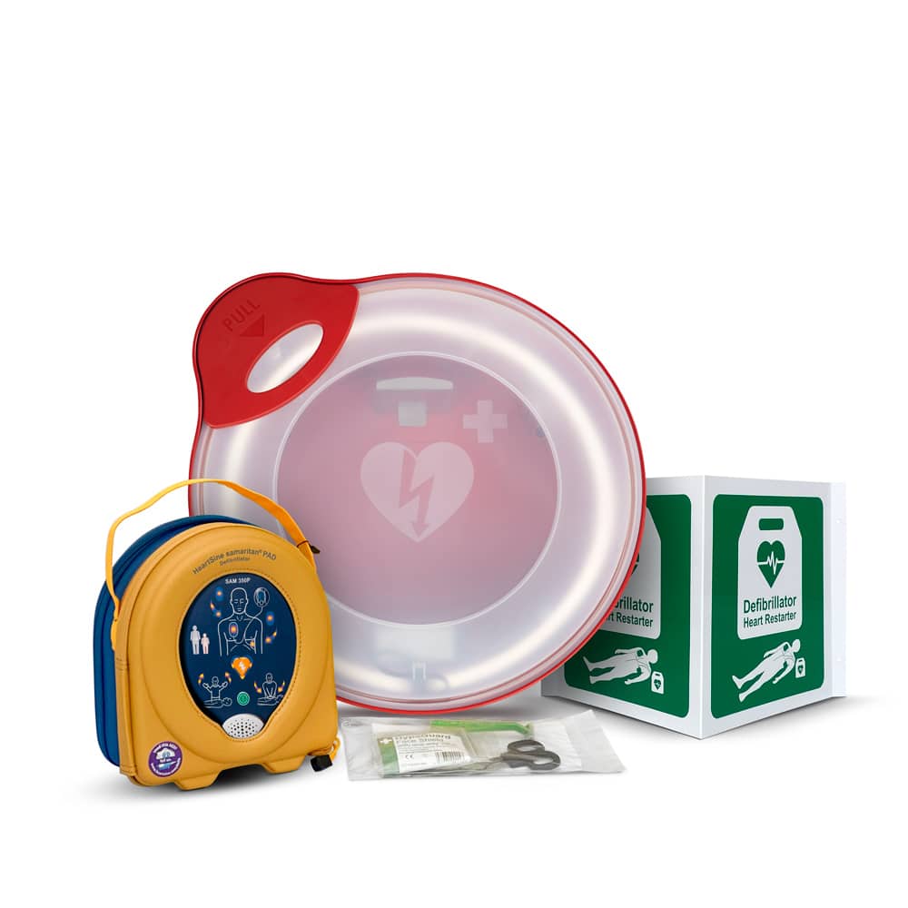 Heartsine Samaritan 350P And Cabinaid Outdoor Aed Package 1 HeartSine Samaritan 350p and Cabinaid Outdoor AED Package