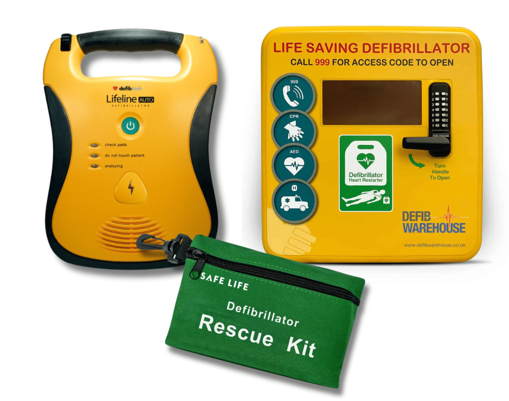 Defibtech Lifeline Fully Automatic Aed High Capacity &Amp; Outdoor Locked Cabinet 5 Defibtech Lifeline High Capacity Fully Automatic Defibrillator package with Defibstore 4000 locked cabinet