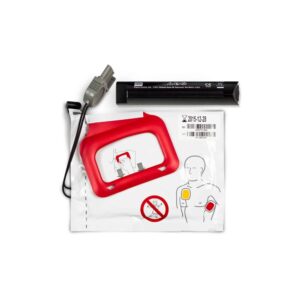 Lifepak CR-Plus CHARGE-PAK battery and 1 set of electrode pads