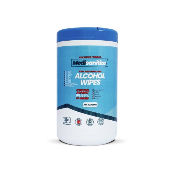 Medisanitize 70% Alcohol Hard Surface Wipes New Bigger Size pack of 12