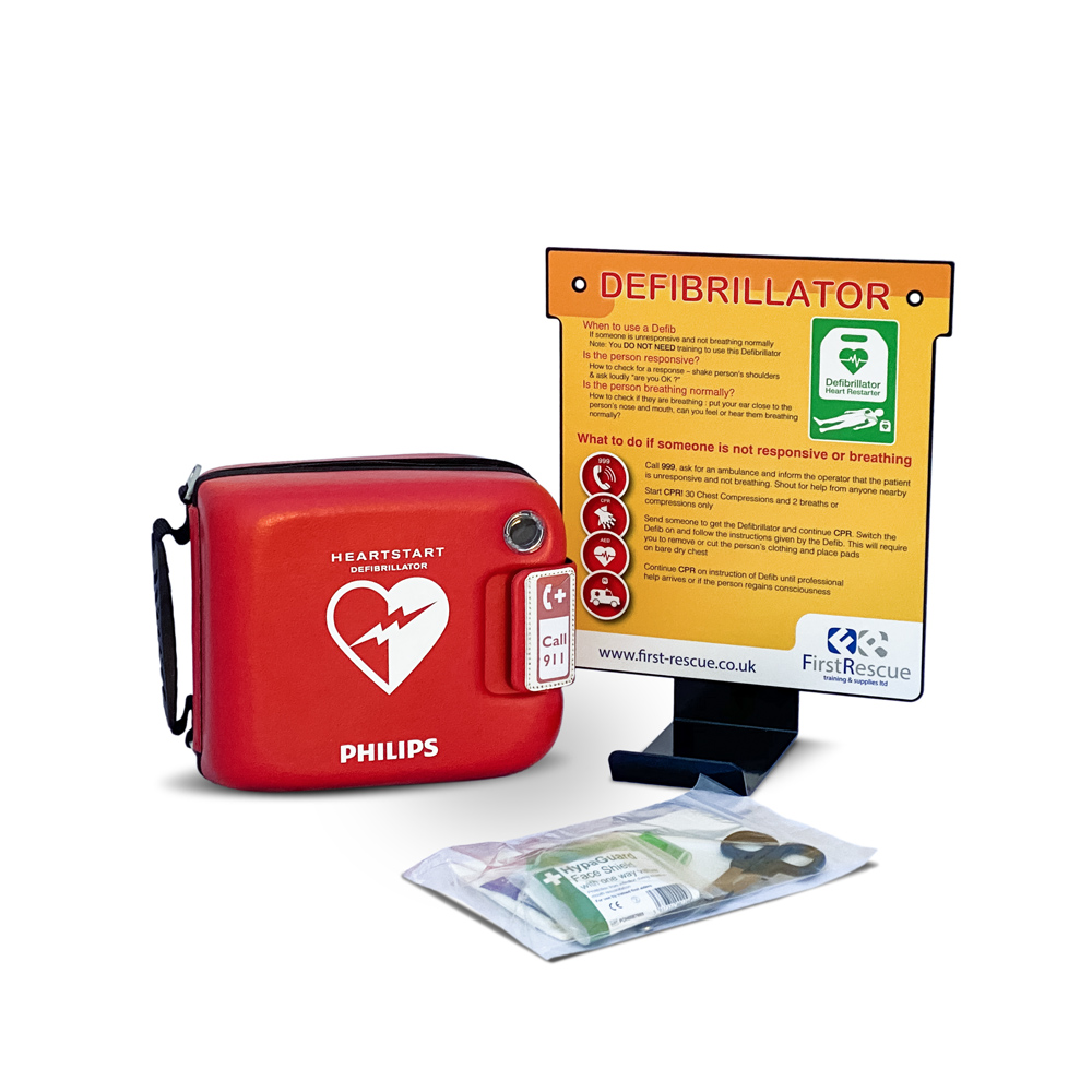 Philips HeartStart FRx Defibrillator with Carry Case & Wall Hanger Package