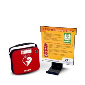Philips HeartStart HS1 Defibrillator with Slim Carry Case & Wall Hanger Package