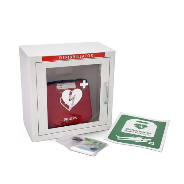 Philips HeartStart HS1 Defibrillator with Slim Carry Case Indoor Package Inside