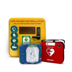 Philips HeartStart HS1 Defibrillator with Slim Carry Case & Defibstore 4000 Package