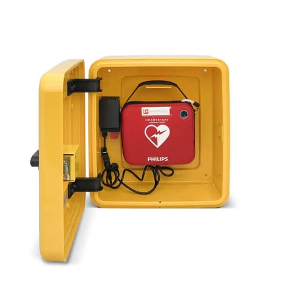 Philips HeartStart HS1 Defibrillator with Slim Carry Case & Defibstore 4000 Package Inside