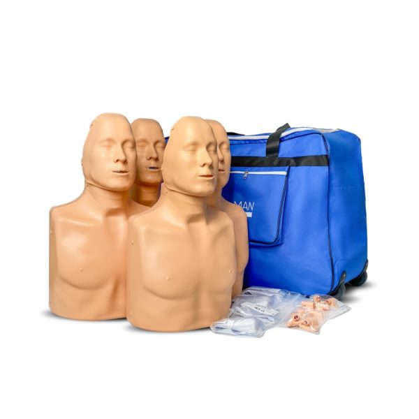 Practi-Man CPR Manikin 4 Pack with Wheeled Bag