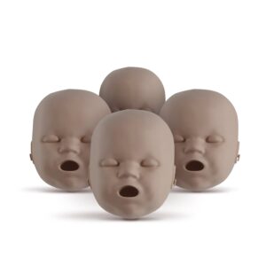 Prestan Manikin Infant Replacement face skin - Dark Skin - Pack of 4
