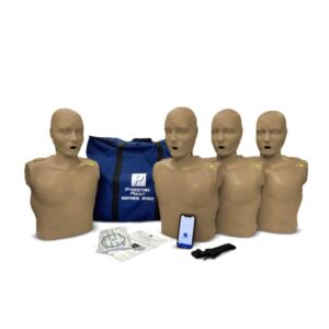 Prestan Professional Adult Manikin Series 2000 with CPR Monitor 4 Pack (Dark Skin)