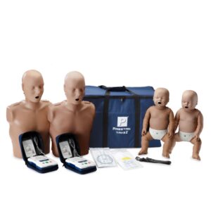 Prestan Take 2 CPR Manikins & AED Training Kit (dark skin)