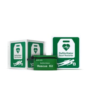 Safe Life Defibrillator Rescue Kit, 3D Plastic Sign & Wall Sign