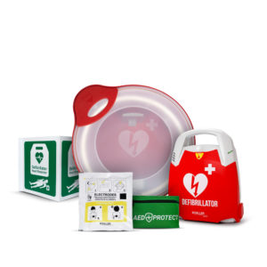 Schiller FRED PA-1 Fully Auto & Cabinaid Outdoor Complete AED Package