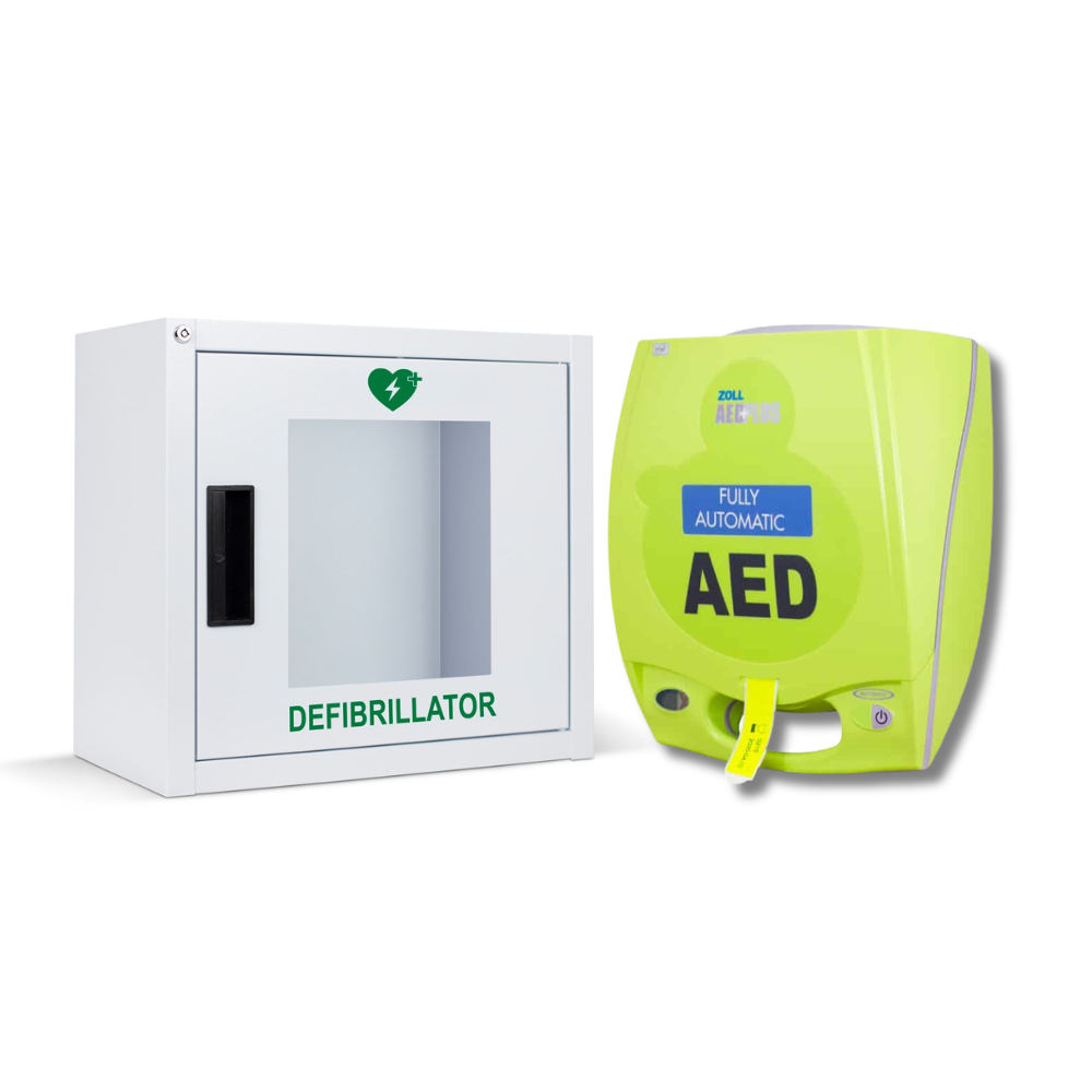 Zoll Aed Plus Fully Automatic Defibrillator And Indoor Cabinet 1 ZOLL AED Plus Fully Auto and Indoor Cabinet