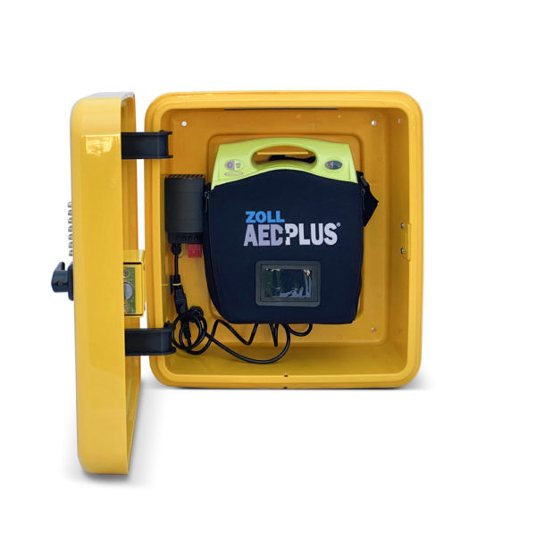 ZOLL AED Plus Fully-Auto & Defibstore 4000 AED Package Deal Open