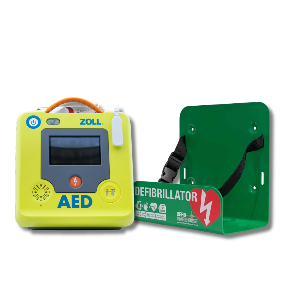 Zoll Aed 3 Semi Automatic Defibrillator &Amp; Wall Bracket Package 1 ZOLL AED 3 and Green Wall Bracket package